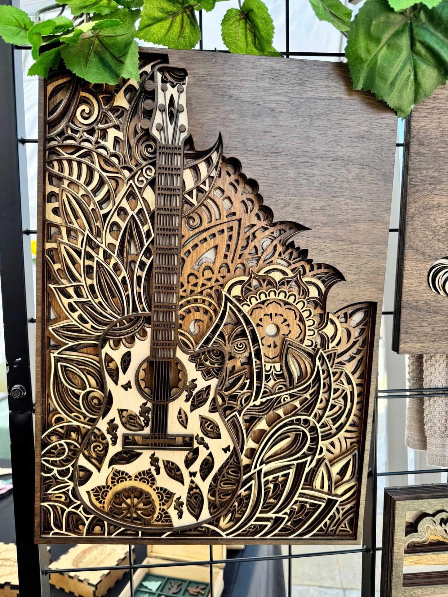 The Still Resonance -Acoustic Guitar in a Harmonious Blend of Walnut and Birch