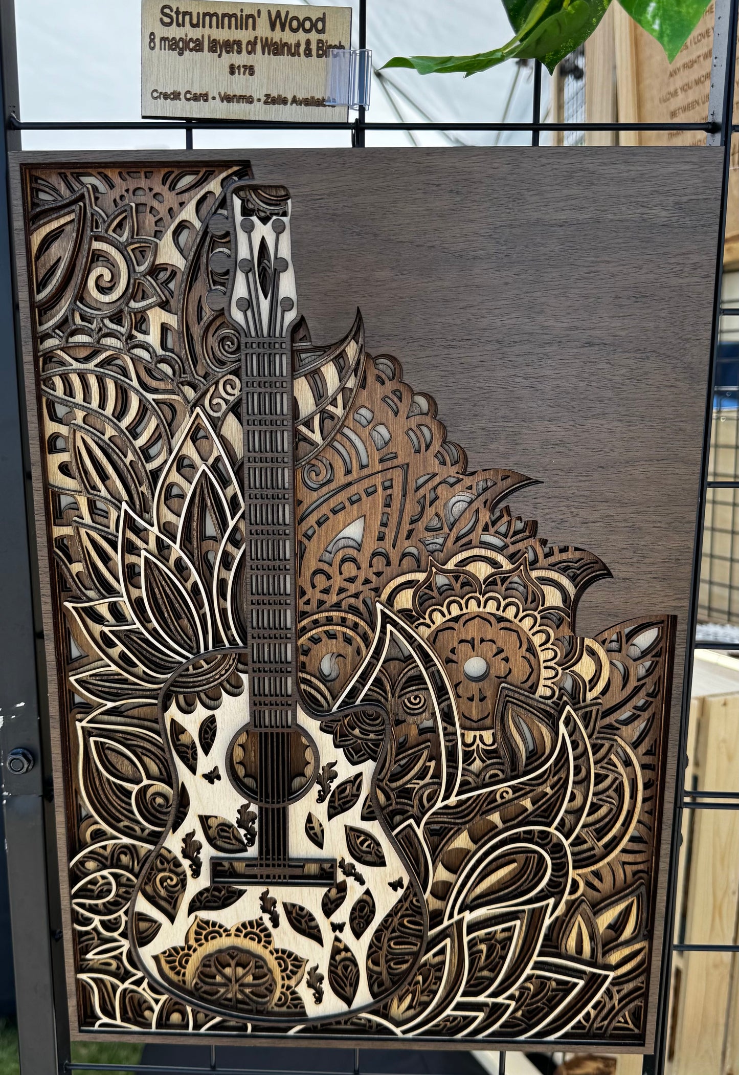 The Still Resonance -Acoustic Guitar in a Harmonious Blend of Walnut and Birch